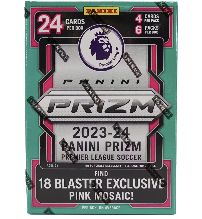 2023-24 Panini Prizm Premier League EPL Soccer 6-Pack Blaster Box (Pink Mosaic Prizms)